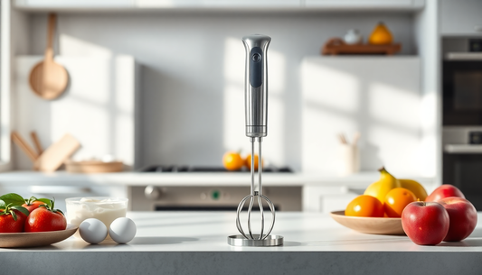 Elevate Your Kitchen with the Semi-automatic Stainless Steel Egg Beater from BlenderJuice.com