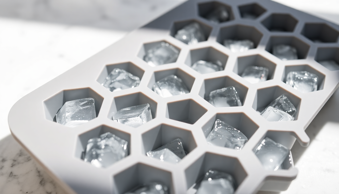 Elevate Your Beverage Game with the 37-cell Silicone Honeycomb Ice Tray Mold from BlenderJuice.com