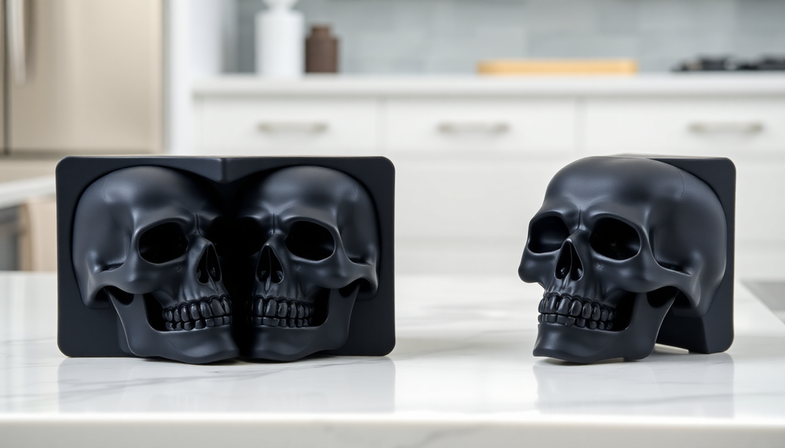 Unleash Your Inner Mixologist with Silicone Quadruple Skull Ice Trays from BlenderJuice.com