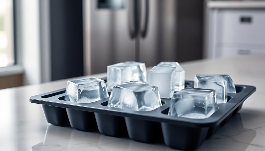 Elevate Your Kitchen with the Silicone Ice Cube Mold Ice Tray Storage Box from BlenderJuice.com