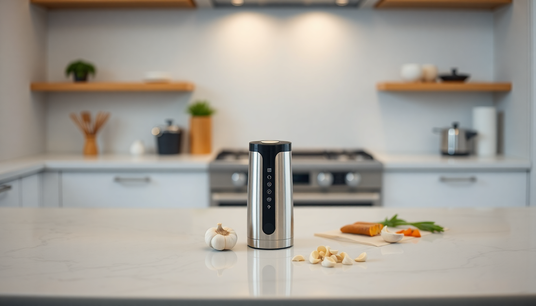 Discover the Portable Garlic Masher Electric Garlic Press - Your Kitchen Essential from BlenderJuice.com