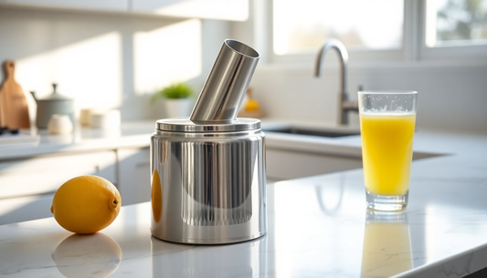 Unlock the Power of Fresh Juice with the Stainless Steel Manual Lemon Clip Juicer from BlenderJuice.com