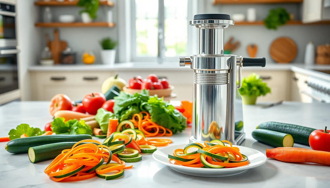 Unlock the Power of Spiralized Veggies with the Spiral-ultra 4-blade Spiralizer from BlenderJuice.com