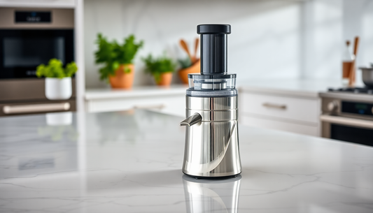 Unlock the Power of Fresh Juice with the Stainless Steel Clip Manual Juicer from BlenderJuice.com