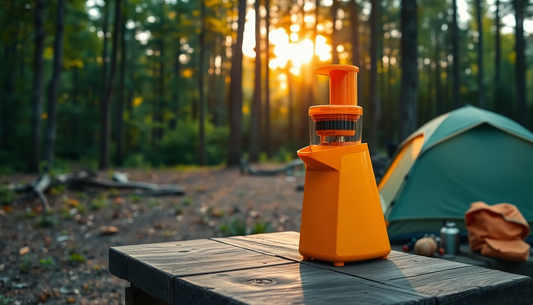 Elevate Your Camping Experience with the No-Cut Outdoor Orange Juicer from BlenderJuice.com