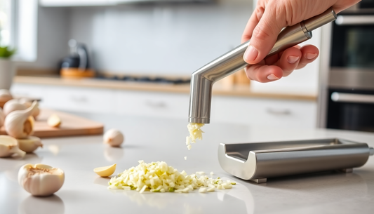 Elevate Your Cooking with the Manual Garlic Press Device from BlenderJuice.com