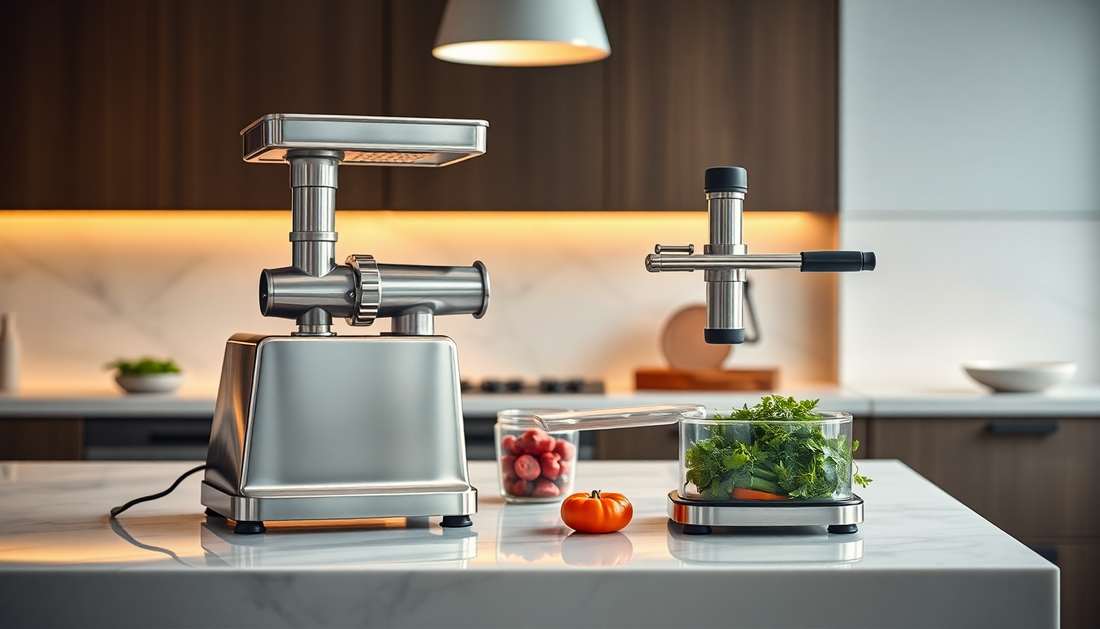 Meat Grinder and Vegetable Cutter: Essential Kitchen Appliances at BlenderJuice.com