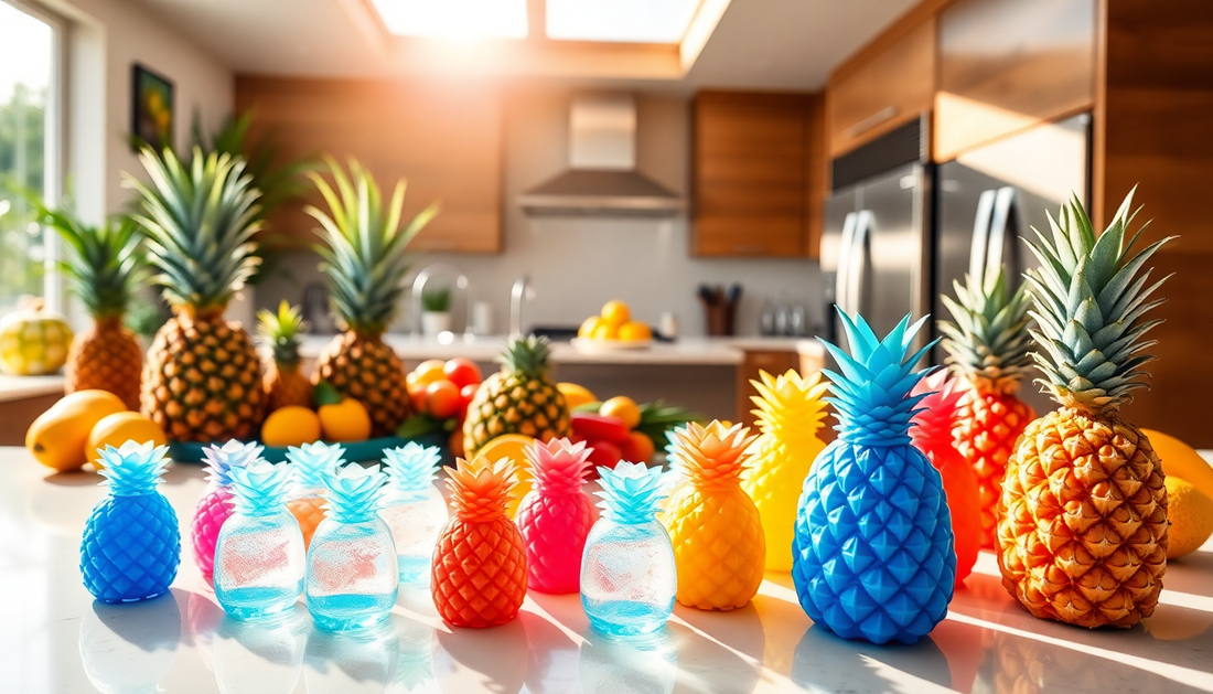 Chill Out in Style with Pineapple-Shaped Ice Cubes from BlenderJuice.com