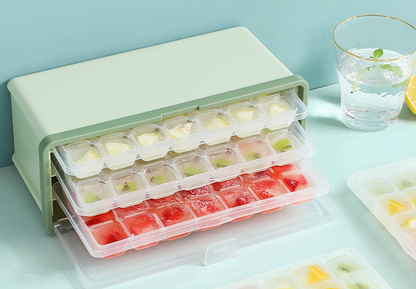 Drawer Type Plastic Ice Cube Mold Maker With Lid And Bin For Beer