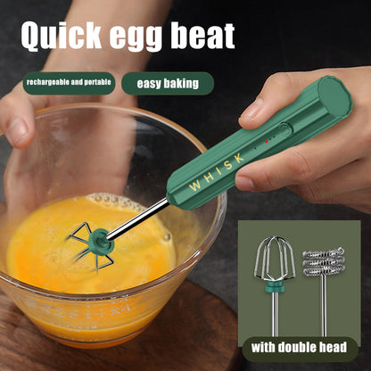 Household Small Hand-held Stainless Steel Semi-automatic Egg Beater