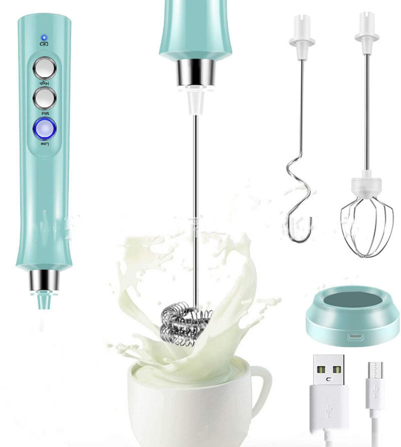 New Product Rechargeable Electric Milk Frothier Stainless Steel Mixer