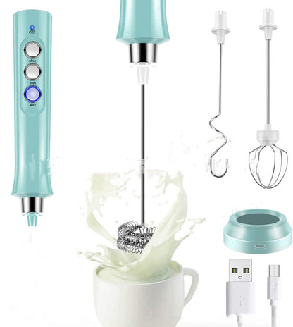 New Product Rechargeable Electric Milk Frothier Stainless Steel Mixer