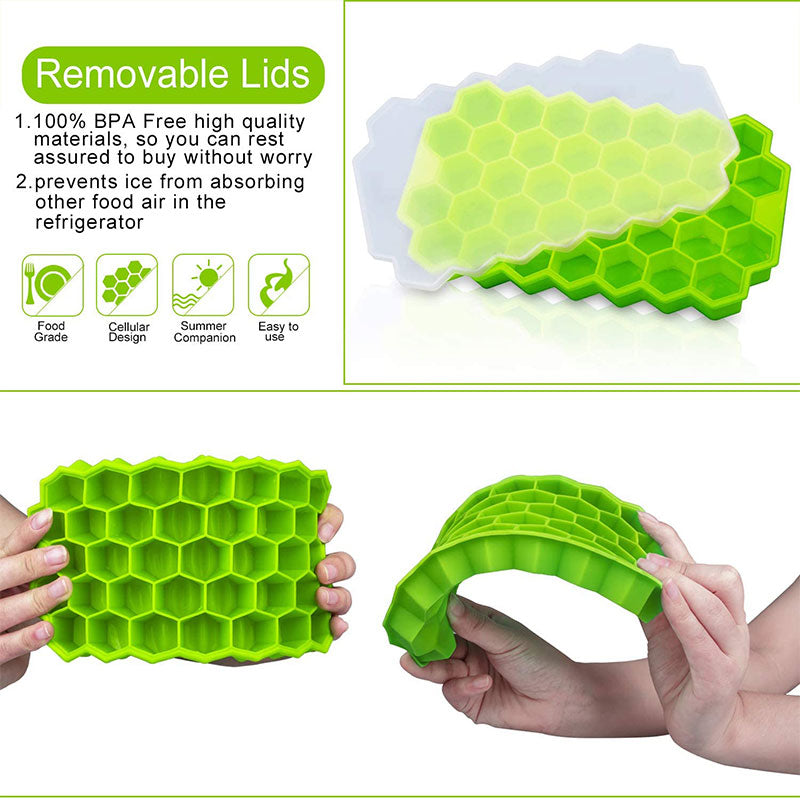 Honeycomb silicone ice tray