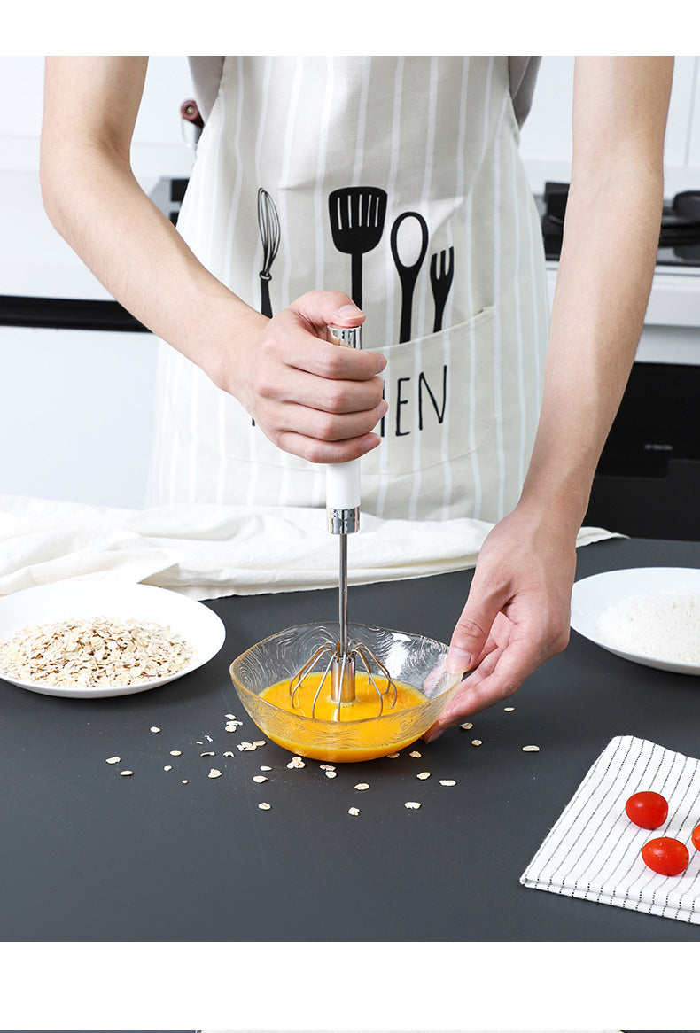Semi-automatic Stainless Steel Egg Beater Whisk Hand Pressure