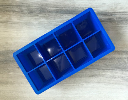 Silicone 8-cell ice tray without lid mold