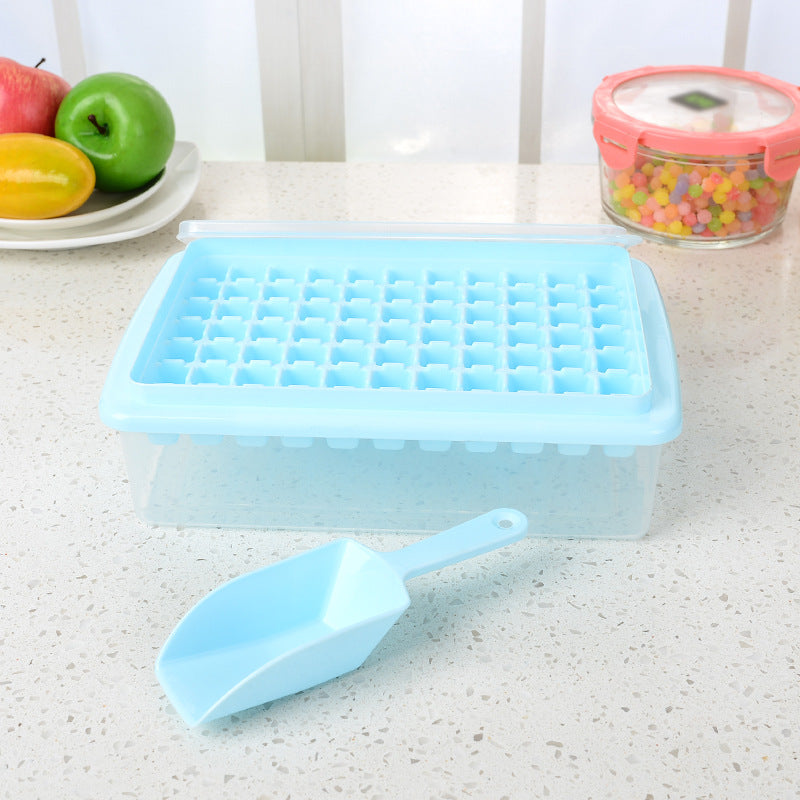 Fashionable Ice Tray With Fresh-keeping Box Multi-cell Ice Box Homemade Ice Shovel