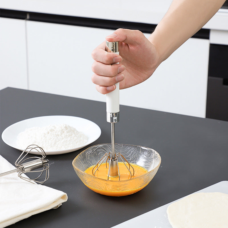 Semi-automatic Stainless Steel Egg Beater Whisk Hand Pressure