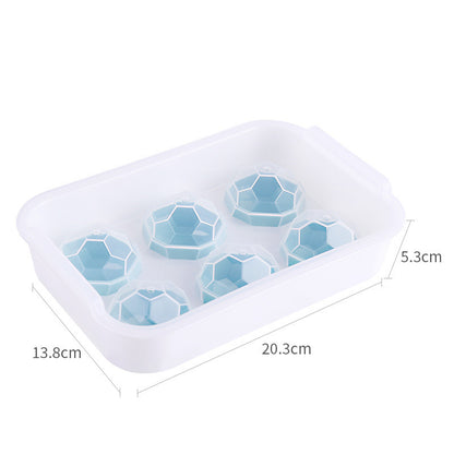 ﻿Silicone Ice Ball Tray with Cover Reusable Ice Cubes Maker Ice Cream Molds