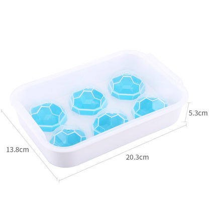 ﻿Silicone Ice Ball Tray with Cover Reusable Ice Cubes Maker Ice Cream Molds