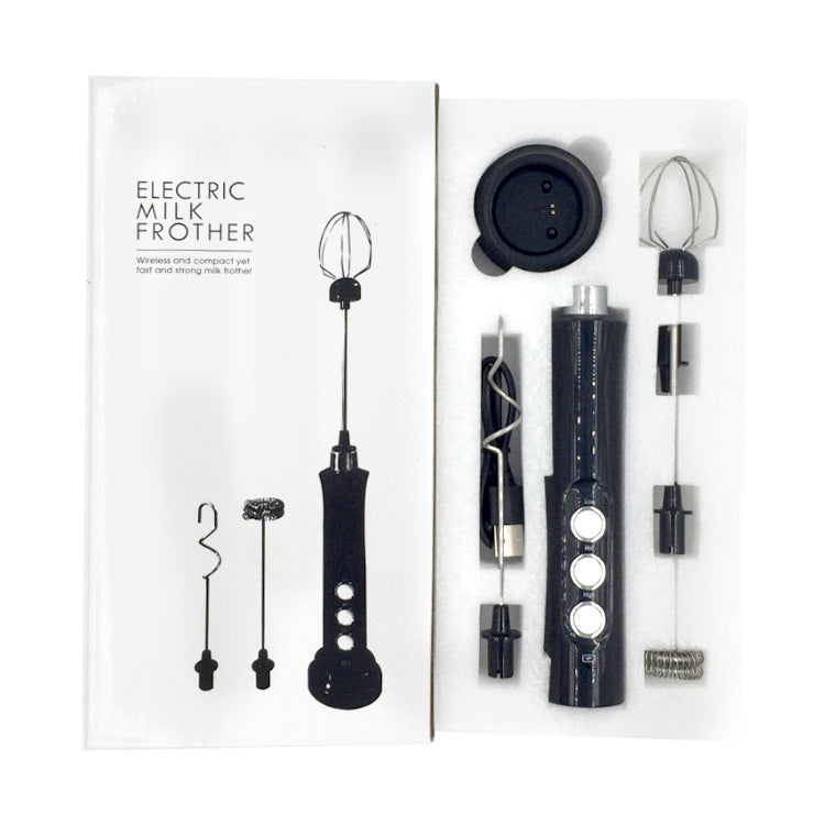 New Product Rechargeable Electric Milk Frothier Stainless Steel Mixer