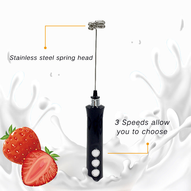 New Product Rechargeable Electric Milk Frothier Stainless Steel Mixer