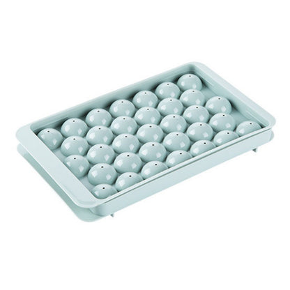 Round Ice Tray, Plastic Ice Cube Mold, Ice Spherical Ice Cube Box, Large Capacity