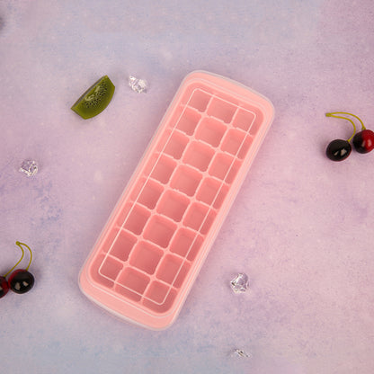 Household Silicone Square Ice Tray With Lid