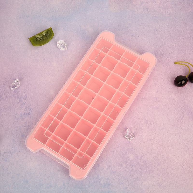 Household Silicone Square Ice Tray With Lid