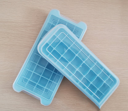 Household Silicone Square Ice Tray With Lid