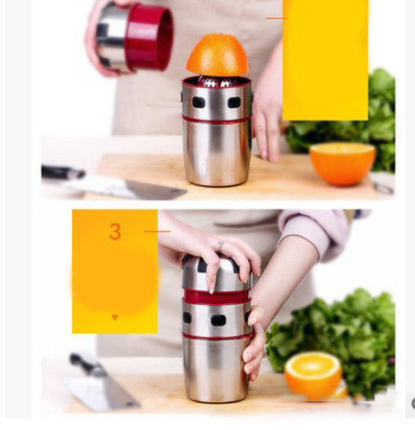 Stainless steel manual juicer