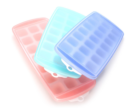 Ice Cube Mold With Lid In 21 Compartments