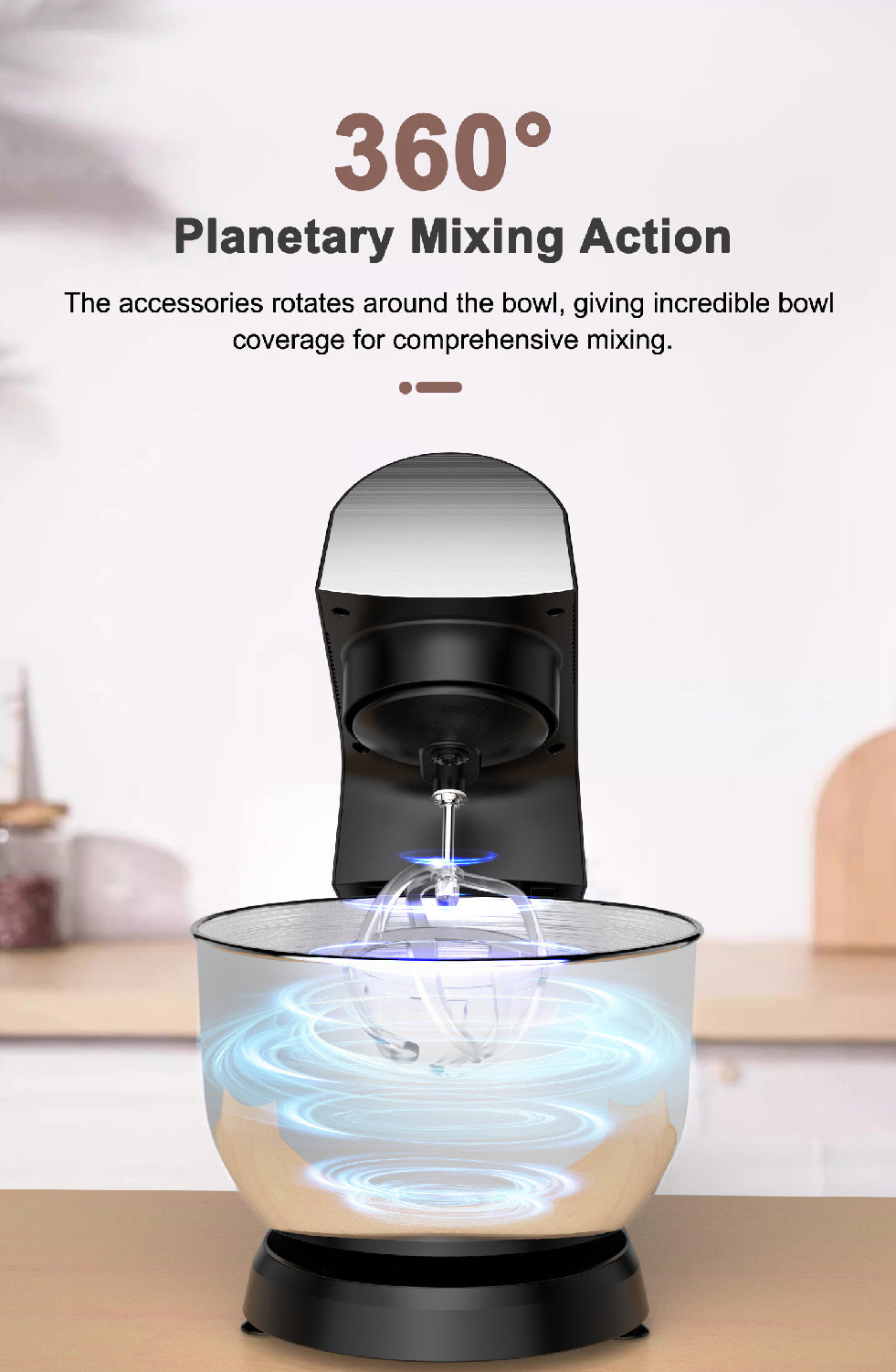 Stand Mixer Chef Machine Food Mixer 10-Speed Control