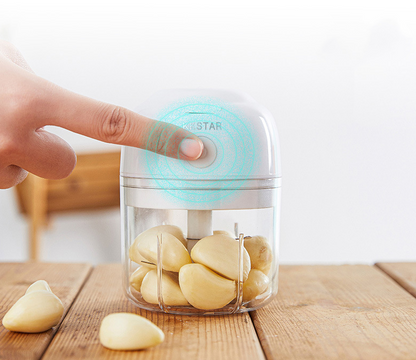 Mini electric garlic masher