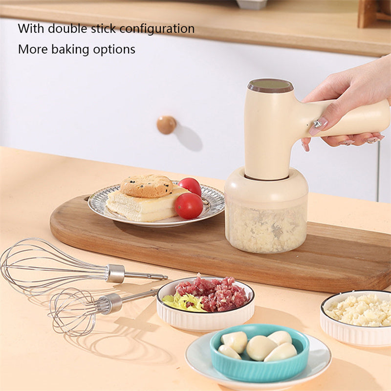 2 In 1 Electric Garlic Chopper USB Rechargeable Vegetable