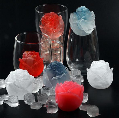 Rose shape silicone ice cube mould