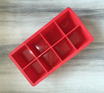 Silicone 8-cell ice tray without lid mold