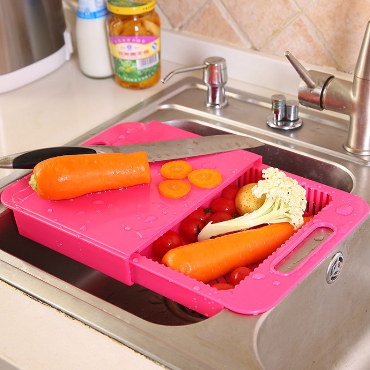 Multifunction Kitchen Chopping Blocks Sinks Drain Basket