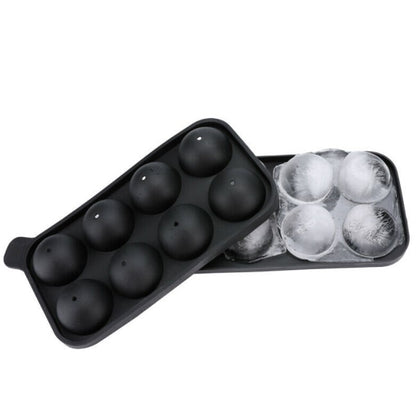 8-hole round spherical silicone mold for silicone ice tray