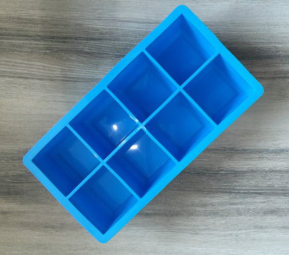 Silicone 8-cell ice tray without lid mold