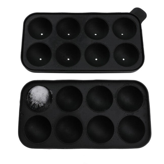 8-hole round spherical silicone mold for silicone ice tray