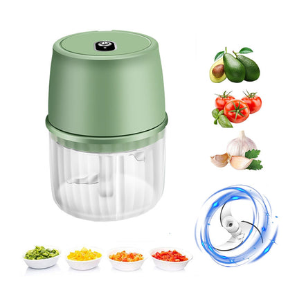 USB Rechargeable Electric Garlic Press Portable Food Chopper