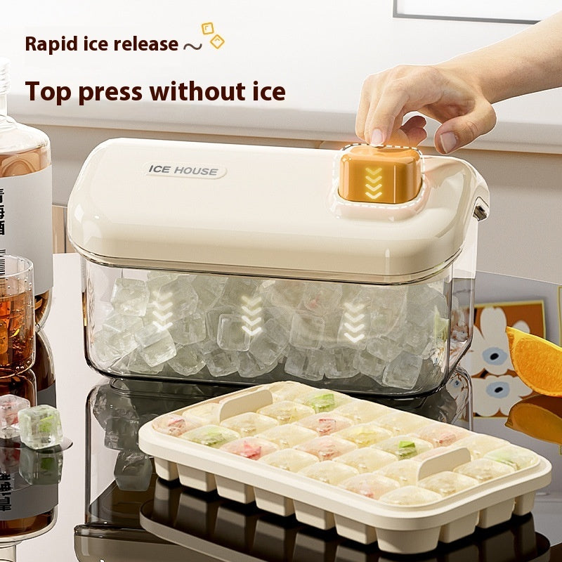 Ice Tray Large Capacity Household Food Grade One-click