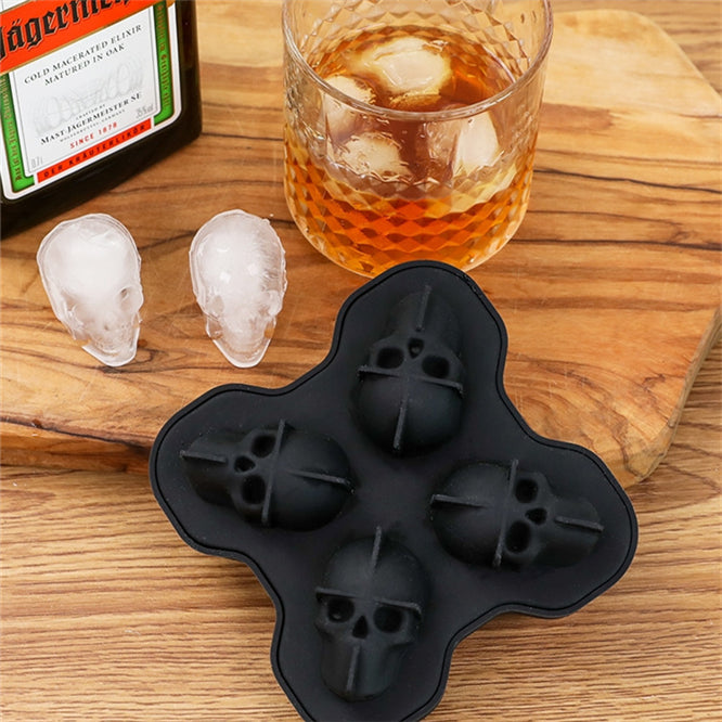 Creative 3D Skull Mold Ice Cube Tray Silicone Mold Soap Candle Moulds