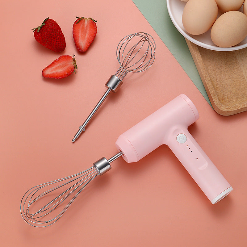 Electric Egg Beater With 2 Wire Beaters Portable Food