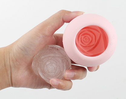 Rose shape silicone ice cube mould