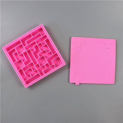 ﻿Ice Cube Maker Tetris Ice Cube Tray Labyrinth Silicone Mold Ice Maker