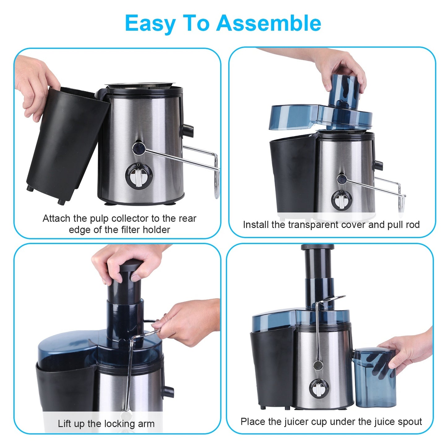 1Pc Centrifugal Juicer Juice Extractor Pulp Collector Electric Juicer