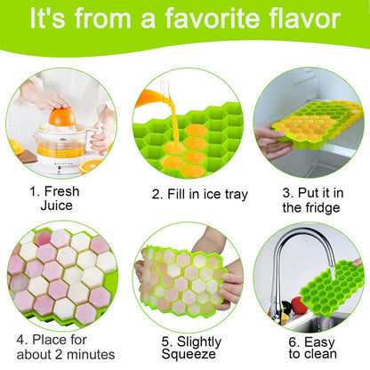 Honeycomb silicone ice tray