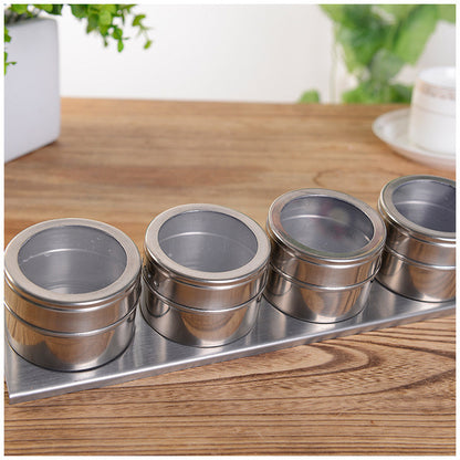 Visible stainless steel spice jar