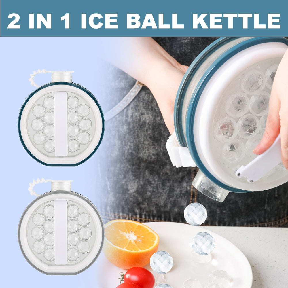 2 In 1 Portable Creative Ice Bottle Cold Kettle Household Ice Grid Frozen Ice Box Ice Cream Tools Bar Ice Ball Maker Kitchen Gadgets